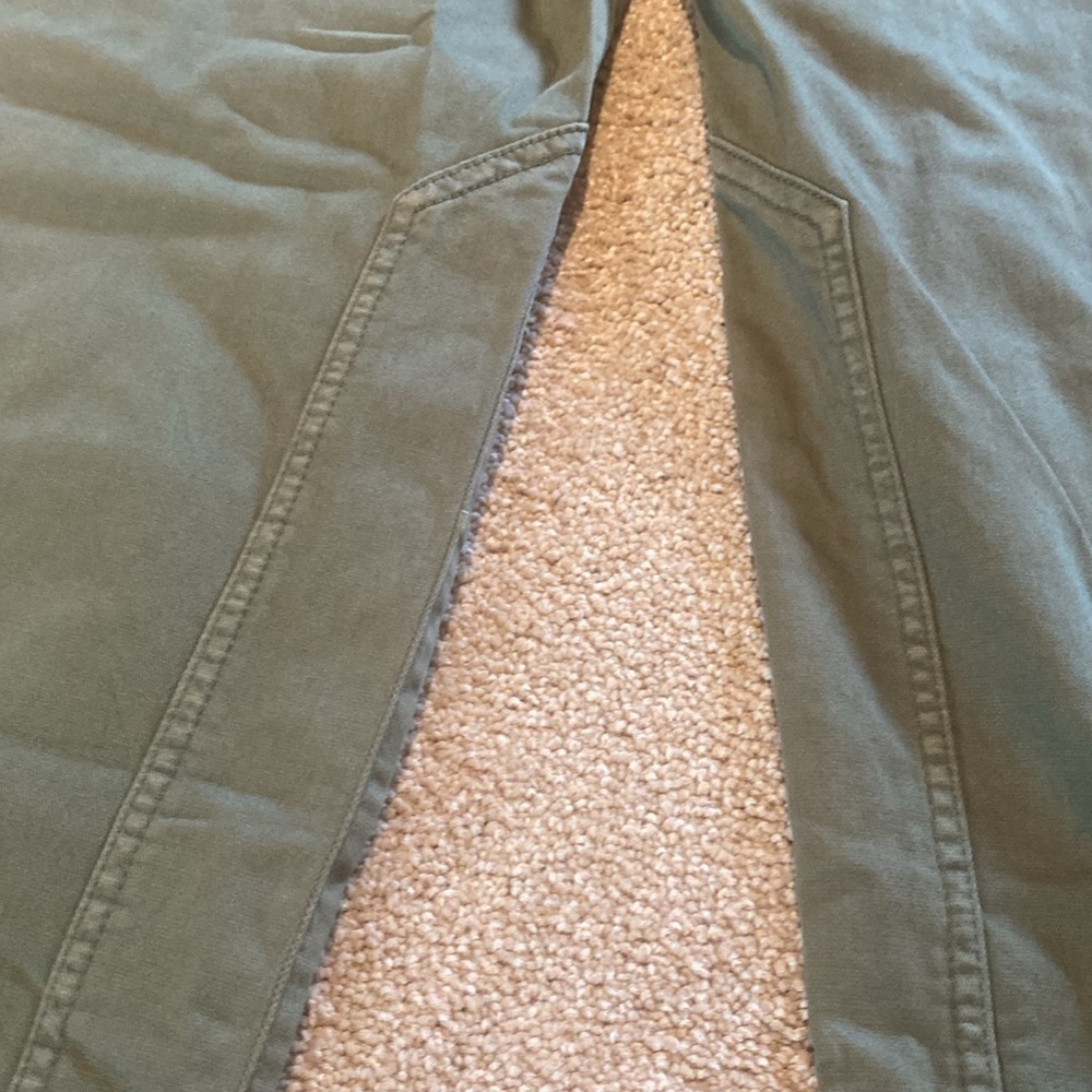 Anthropologie Pilcro Cotton Straight Leg Pants Army Green Sz 26 - Picture 9 of 11